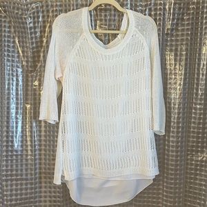 Cream sweater with liner